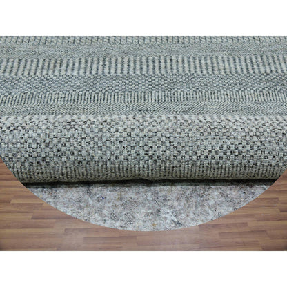 Modern and Contemporary Wool Hand Knotted Rug Grey No Border 9.10X9.10 -O079875