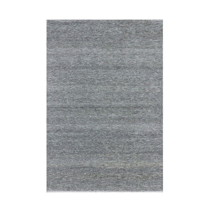 Modern and Contemporary Wool Hand Knotted Rug Grey No Border 6.1X9.1 -O079877