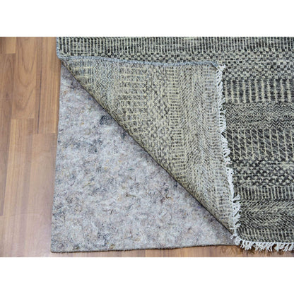 Modern and Contemporary Wool Hand Knotted Rug Grey No Border 6.1X9.1 -O079877