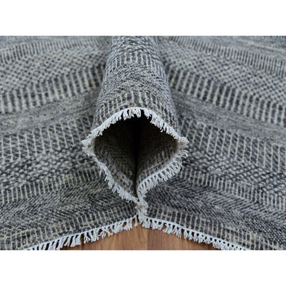 Modern and Contemporary Wool Hand Knotted Rug Grey No Border 6.1X9.1 -O079877