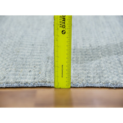 Modern and Contemporary Wool Hand Knotted Rug Grey No Border 2.7X12.4 -O079878