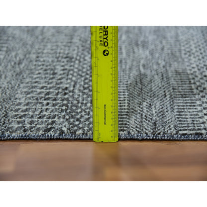 Modern and Contemporary Wool Hand Knotted Rug Grey No Border 2.7X18.5 -O079879