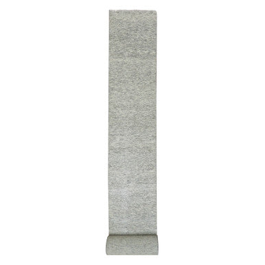 Modern and Contemporary Wool Hand Knotted Rug Grey No Border 2.5X26.3 -O079880