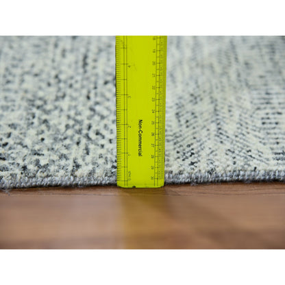 Modern and Contemporary Wool Hand Knotted Rug Grey No Border 2.5X28.3 -O079882