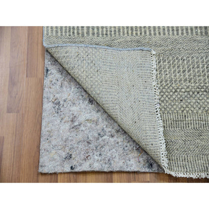 Modern and Contemporary Wool Hand Knotted Rug Grey No Border 2.5X28.5 -O079883