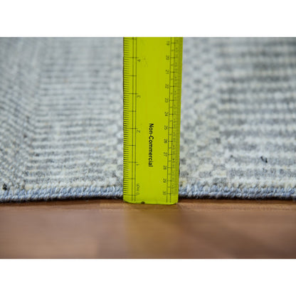 Modern and Contemporary Wool Hand Knotted Rug Grey No Border 2.5X28.5 -O079883