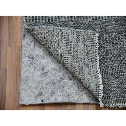 Modern and Contemporary Wool Hand Knotted Rug Grey No Border 2.5X30.1 -O079888