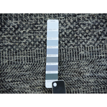 Modern and Contemporary Wool Hand Knotted Rug Grey No Border 2.5X30.1 -O079888