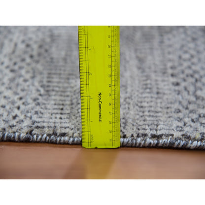 Modern and Contemporary Wool Hand Knotted Rug Grey No Border 3.0X5.2 -O079891