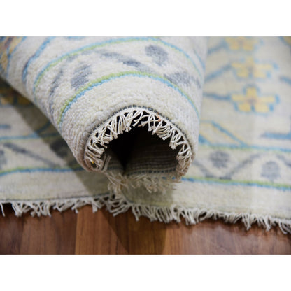 Oushak And Peshawar Wool Hand Knotted Rug Ivory Vista White 14.2X20.0 -O079894