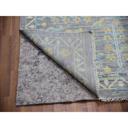 Oushak And Peshawar Wool Hand Knotted Rug Grey Jet Gray 14.3X19.9 -O079895