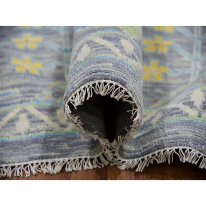 Oushak And Peshawar Wool Hand Knotted Rug Grey Jet Gray 14.3X19.9 -O079895