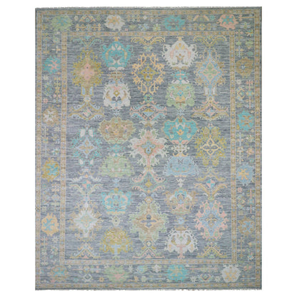 Oushak And Peshawar Wool Hand Knotted Rug Grey Gray 12.3X15.3 -O079906