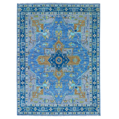 Heriz Wool Hand Knotted Rug Blue Blue 9.2X12.2 -O079926
