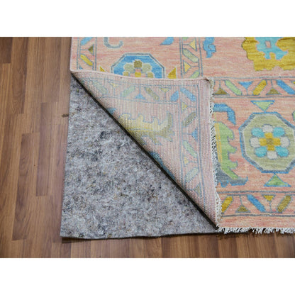 Oushak And Peshawar Wool Hand Knotted Rug Pink Pink 10.1X13.9 -O079941