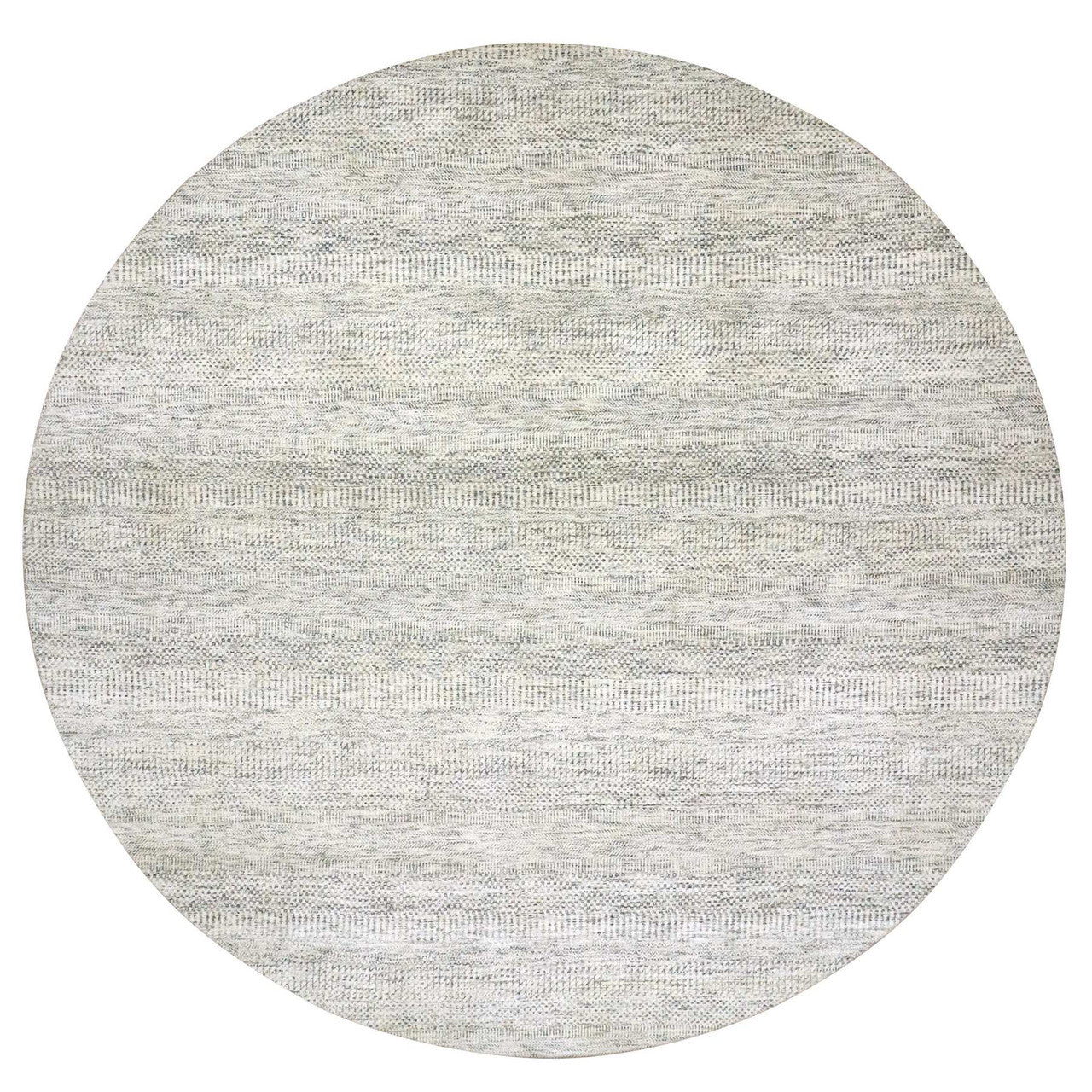 Ivory 13'9" x 13'9" Modern and Contemporary Hand knotted Wool Rug - Sku: O079972
