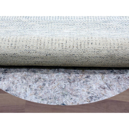 Modern and Contemporary Wool Hand Knotted Rug Ivory No Border 13.9X13.9 -O079972