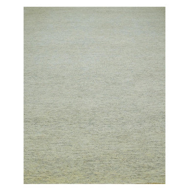 Modern and Contemporary Wool Hand Knotted Rug Ivory No Border 11.11X14.11 -O079973