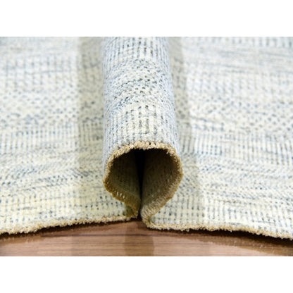 Modern and Contemporary Wool Hand Knotted Rug Ivory No Border 11.11X14.11 -O079973