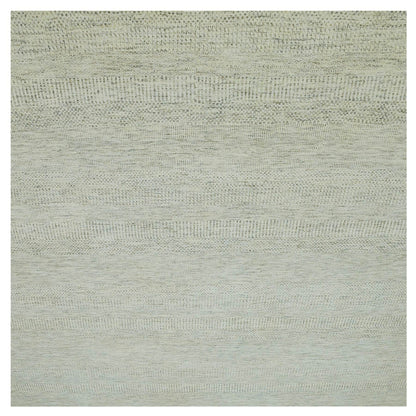 Modern and Contemporary Wool Hand Knotted Rug Ivory No Border 14.1X14.2 -O079974