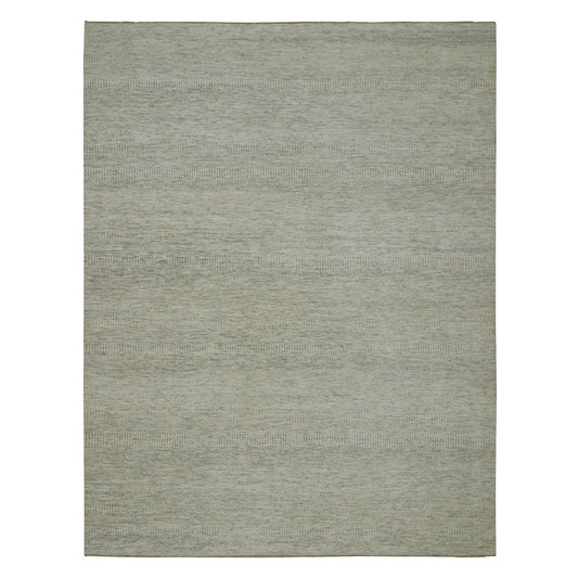 Modern and Contemporary Wool Hand Knotted Rug Ivory No Border 9.2X11.10 -O079977