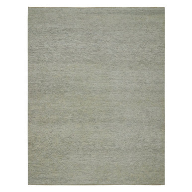Modern and Contemporary Wool Hand Knotted Rug Ivory No Border 9.2X11.10 -O079977