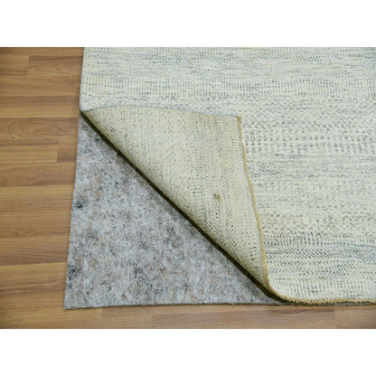 Modern and Contemporary Wool Hand Knotted Rug Ivory No Border 9.2X11.10 -O079977