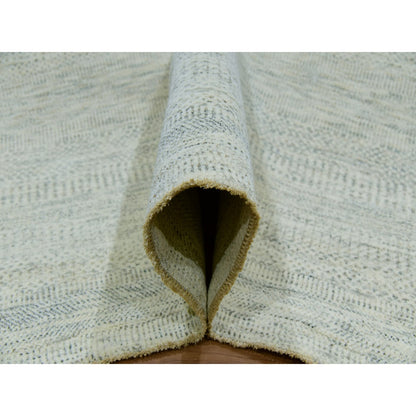 Modern and Contemporary Wool Hand Knotted Rug Ivory No Border 9.2X11.10 -O079977