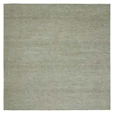 Modern and Contemporary Wool Hand Knotted Rug Ivory No Border 10.0X10.0 -O079978