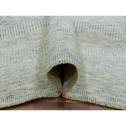 Modern and Contemporary Wool Hand Knotted Rug Ivory No Border 12.1X12.1 -O079979
