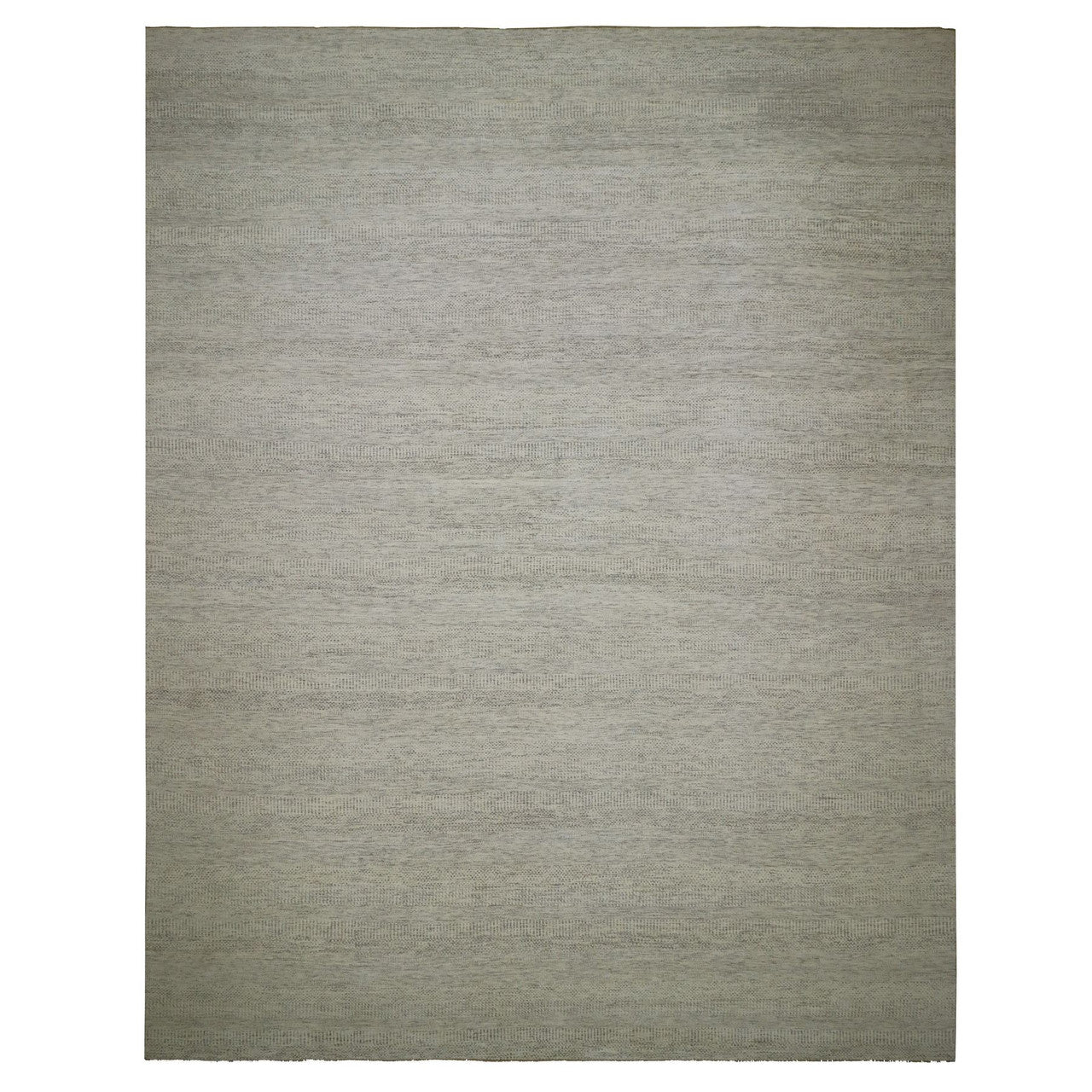 Ivory 14'0" x 18'1" Modern and Contemporary Hand knotted Wool Rug - Sku: O079980