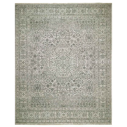 Mamluk Wool Hand Knotted Rug Ivory Ivory 14.1X17.9 -O079982
