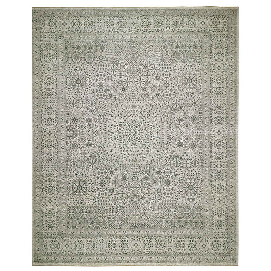 Mamluk Wool Hand Knotted Rug Ivory Ivory 14.1X17.9 -O079982