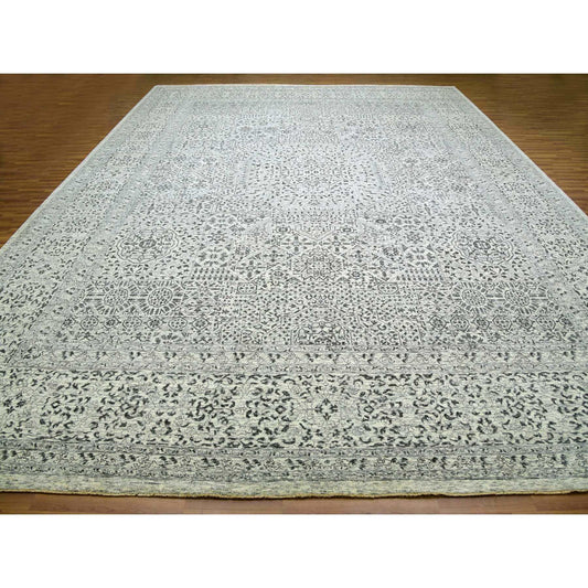 Mamluk Wool Hand Knotted Rug Ivory Ivory 14.1X17.9 -O079982