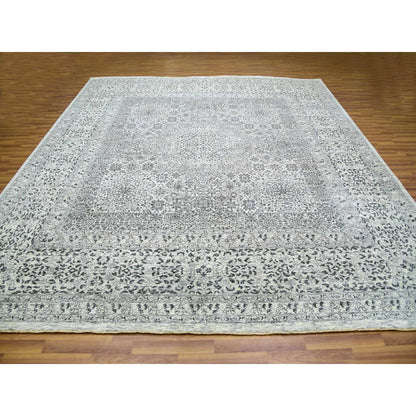 Mamluk Wool Hand Knotted Rug Ivory Ivory 11.11X12.0 -O079984