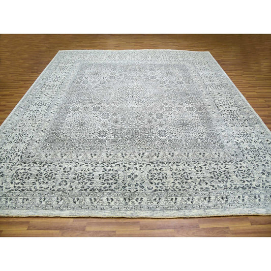 Mamluk Wool Hand Knotted Rug Ivory Ivory 11.11X12.0 -O079984