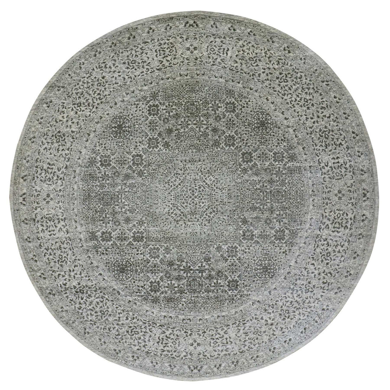 Ivory 11'10" x 11'10" Mamluk Hand knotted Wool Rug - Sku: O079985
