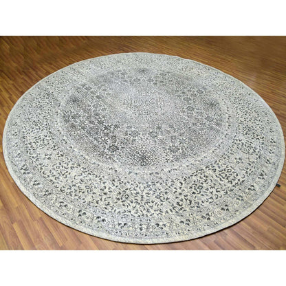 Mamluk Wool Hand Knotted Rug Ivory Ivory 11.10X11.10 -O079985