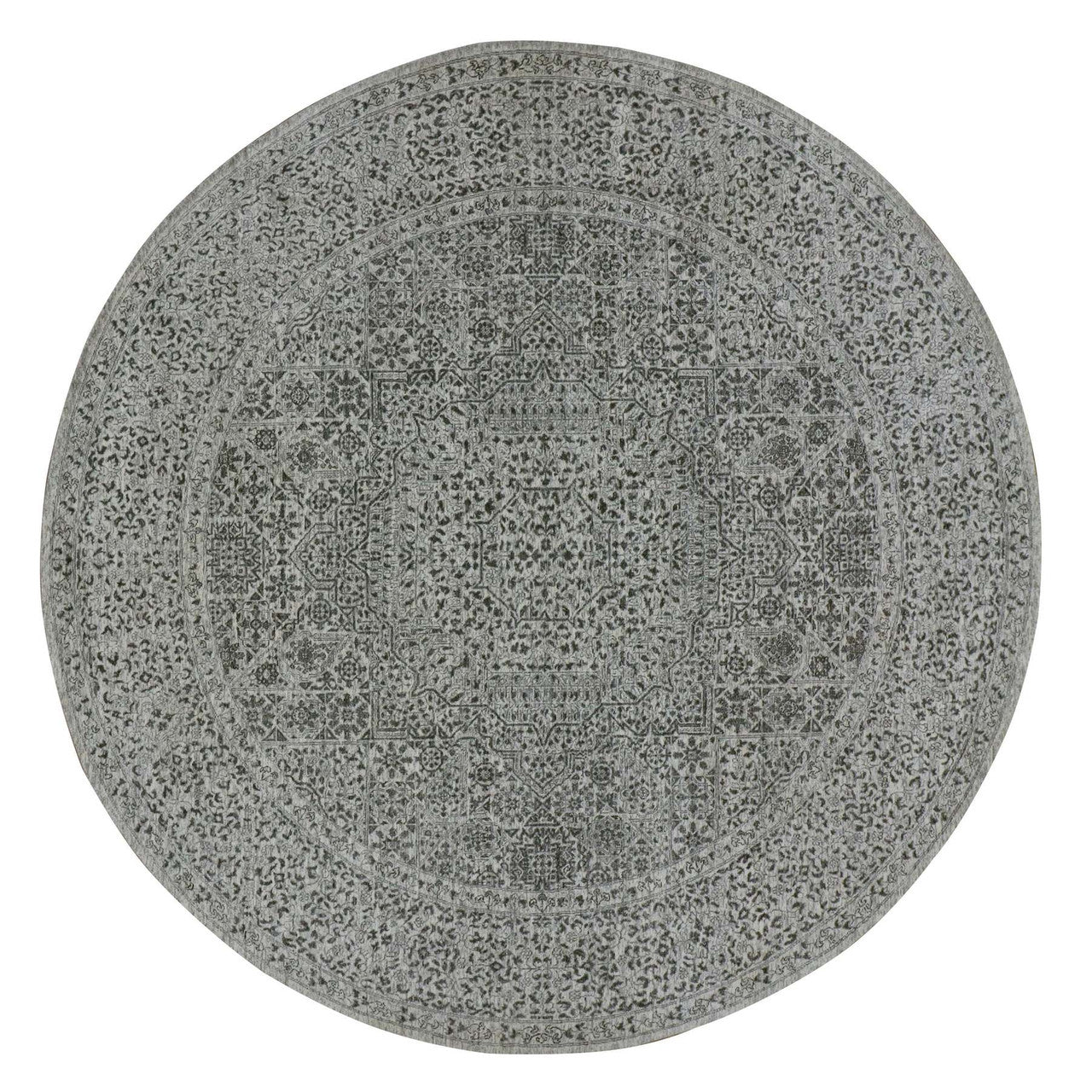 Ivory 10'0" x 10'1" Mamluk Hand knotted Wool Rug - Sku: O079986