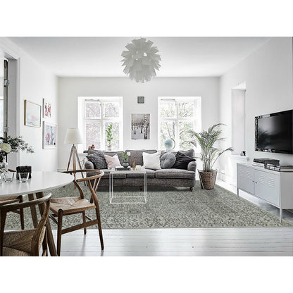 Mamluk Wool Hand Knotted Rug Ivory Ivory 9.0X12.2 -O079987