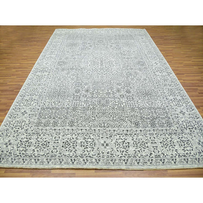 Mamluk Wool Hand Knotted Rug Ivory Ivory 9.0X12.2 -O079987