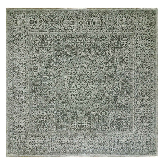 Mamluk Wool Hand Knotted Rug Ivory Ivory 9.11X10.2 -O079988