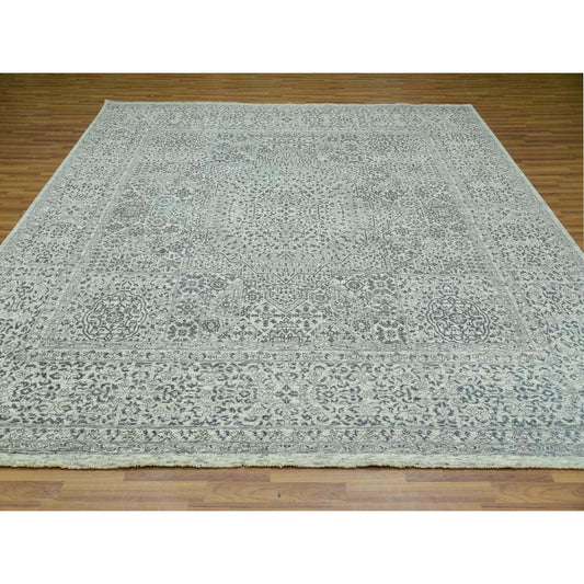 Mamluk Wool Hand Knotted Rug Ivory Ivory 9.11X10.2 -O079988