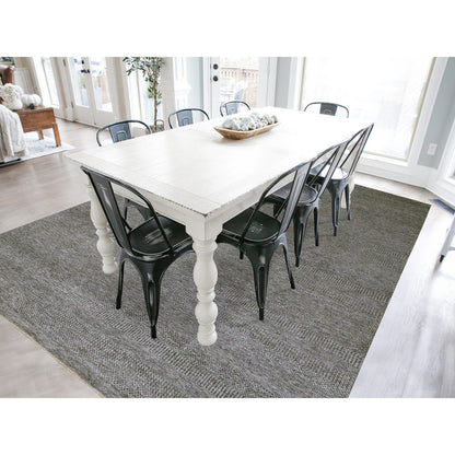 Modern and Contemporary Wool Hand Knotted Rug Grey No Border 9.2X12.0 -O079989