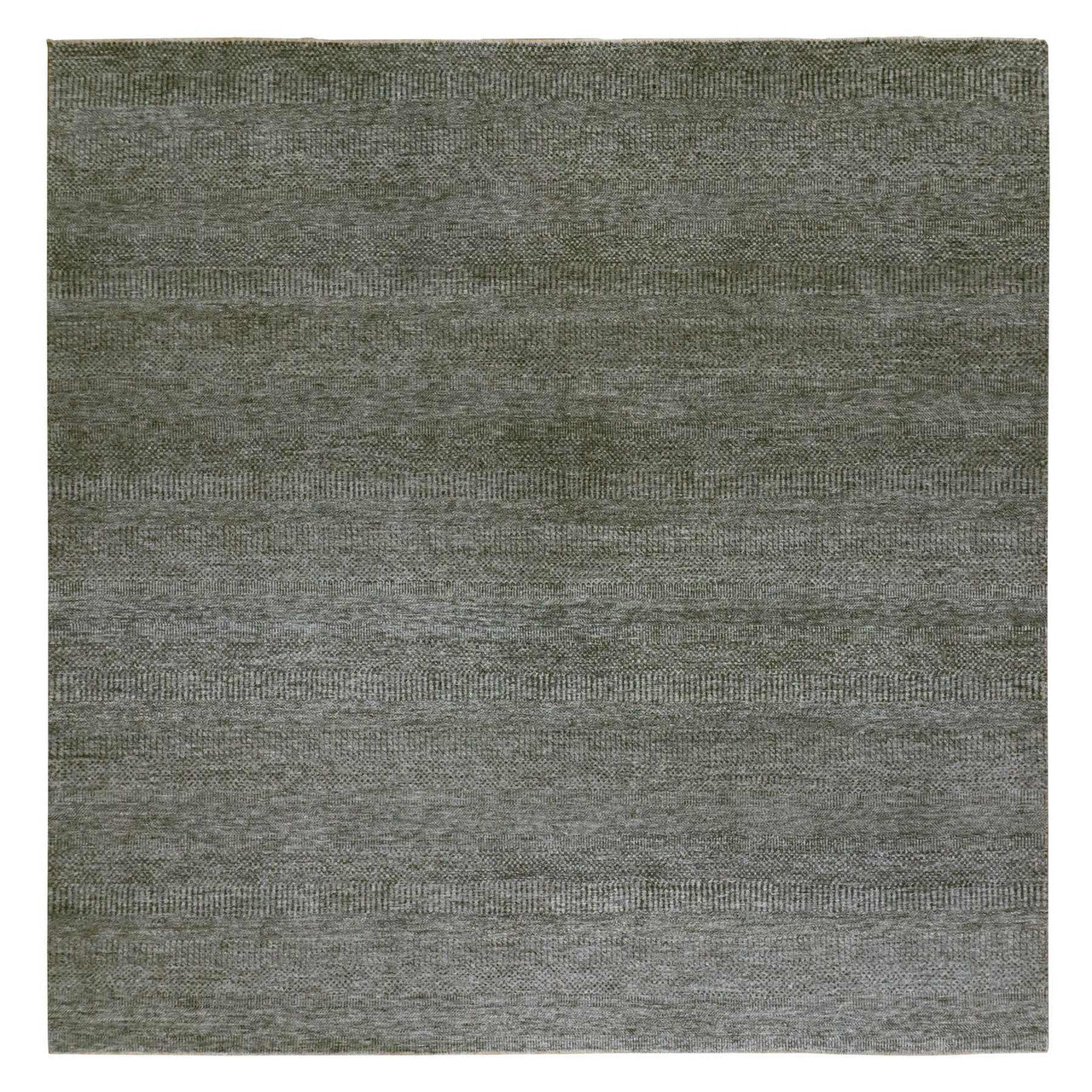 Gray 10'0" x 10'0" Modern and Contemporary Hand knotted Wool Rug - Sku: O079990