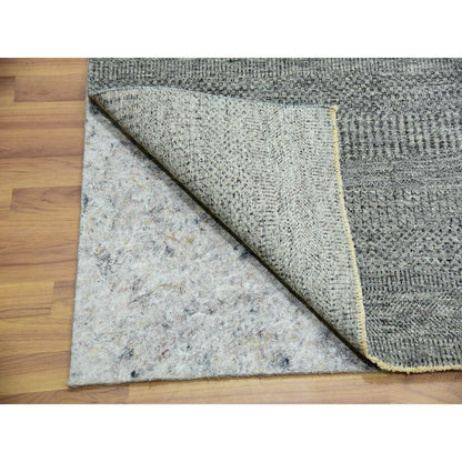 Modern and Contemporary Wool Hand Knotted Rug Grey No Border 10.0X10.0 -O079990
