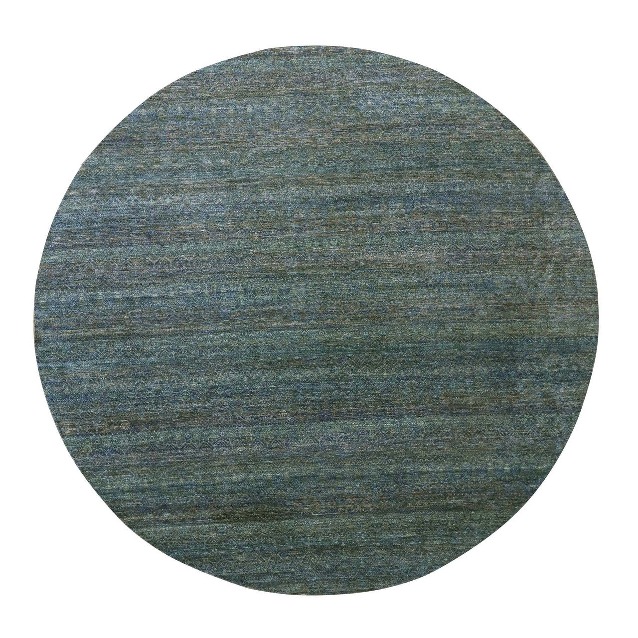 Green 11'11" x 11'11" Modern and Contemporary Hand knotted Wool Rug - Sku: O079997