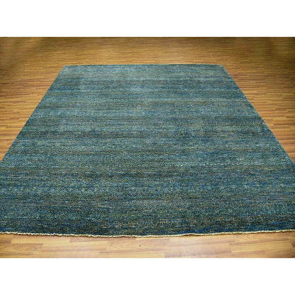 Modern and Contemporary Wool Hand Knotted Rug Green No Border 10.1X10.1 -O079998