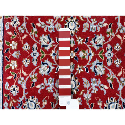 Fine Oriental Wool Hand Knotted Rug Red Ivory 2.9X10.1 -O080022