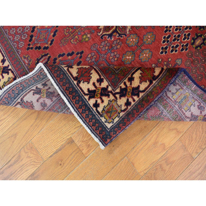 Persian Wool Hand Knotted Rug Red Ivory 4.0X7.7 -O080042